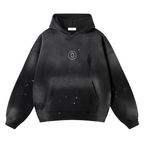 Eye Frayed Fleece Hoodie