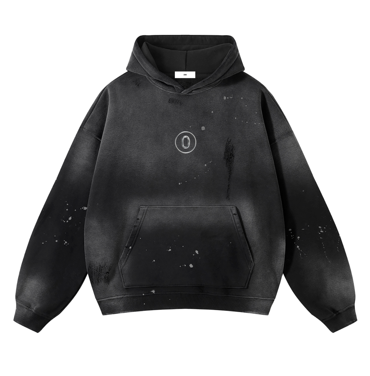 Eye Frayed Fleece Hoodie